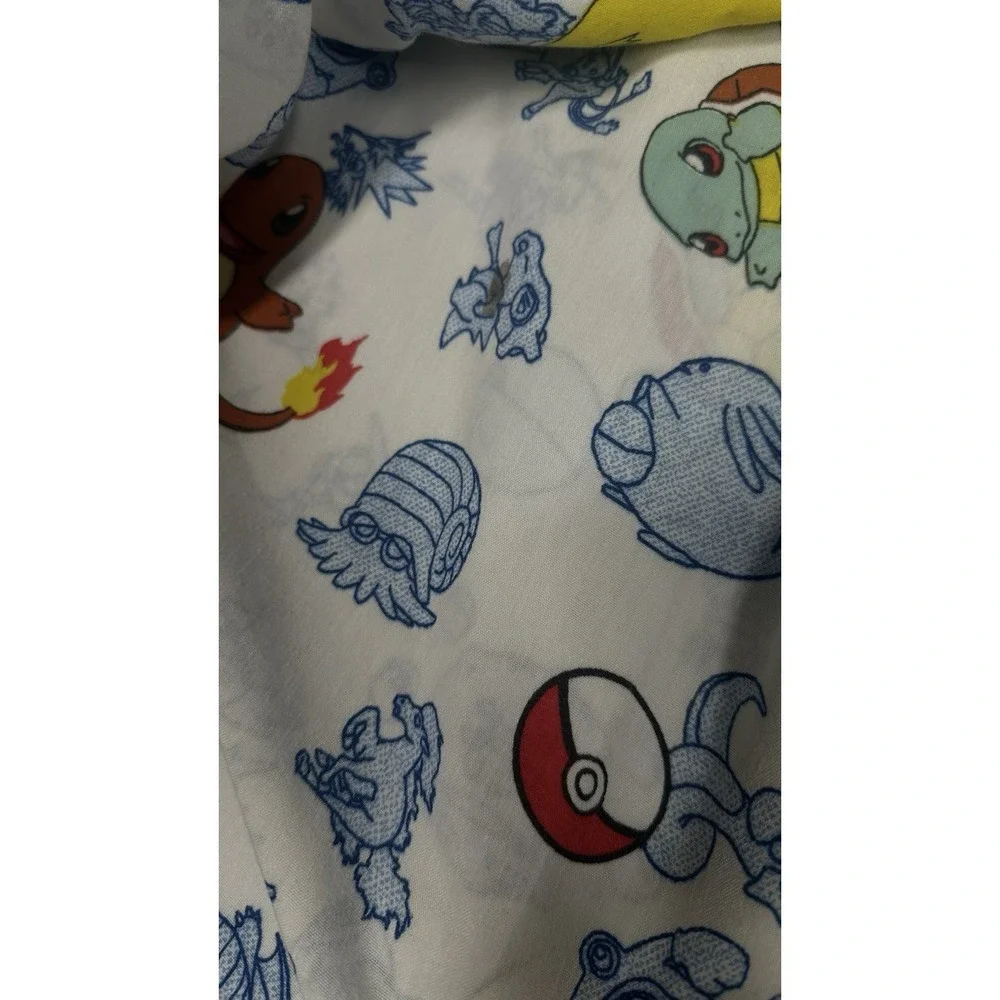 Pokemon Twin Flat Sheet 1998 Nintendo USA No Stains 1st Gen Pikachu Cotton Blend